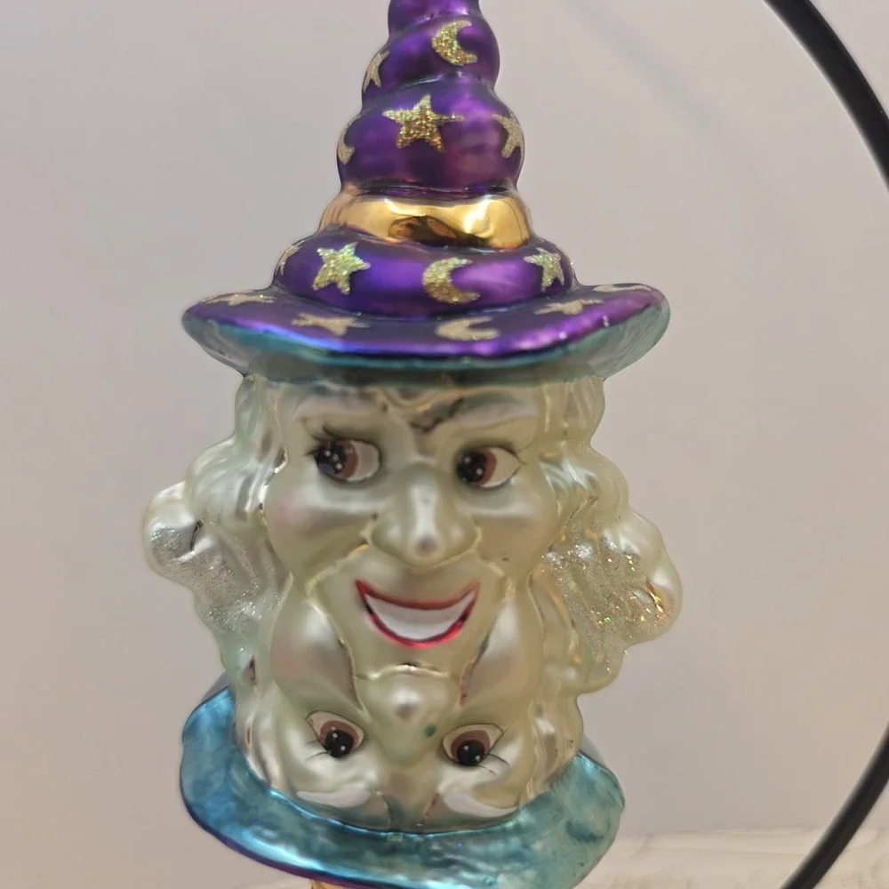 2000 Christopher Radko Good Witch Bad Witch Halloween Ornament 00-119-0 VTG 7